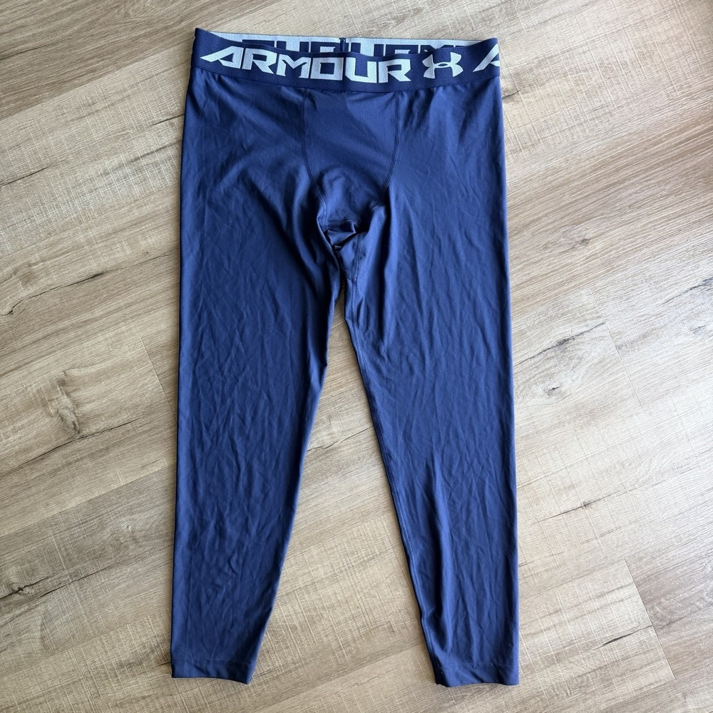 Under Armour HeatGear Compression Pants Men XXL Navy Activewear